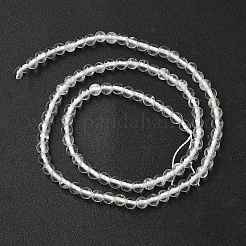 Natürlichen Quarzkristall runde Perlen Stränge&nbsp;X-G-J303-01-4mm