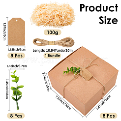 8 boîte d'expédition carrée pliable en papier kraft&nbsp;CON-CP0001-018C