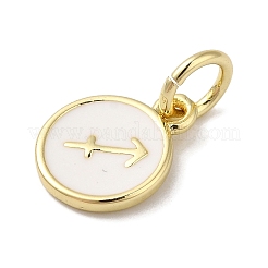 Echte 18 Karat vergoldete Messing Emaille Charms&nbsp;KK-L216-001G-C02