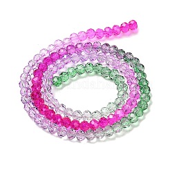 Brins de perles de verre peints transparents&nbsp;X1-DGLA-A034-T3mm-A06