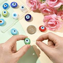 12 stücke 12 farben handgemachte böse auge Bunte Malerei perlen&nbsp;LAMP-FS0001-76