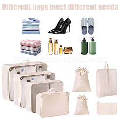 8 trousse de toilette de voyage en polyester&nbsp;ABAG-WH0046-118A