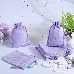Sacs en polyester imitation toile de jute sacs à cordon&nbsp;ABAG-BBC0001-02B-03
