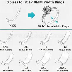 8 Stück 8 Größen Kunststoff unsichtbarer Ringgrößenversteller&nbsp;TOOL-YW0001-16