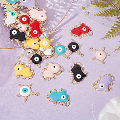 Pendentifs d'émail en alliage&nbsp;ENAM-AR0001-02-NR