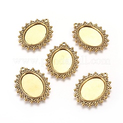 Zink Legierung Anhänger Fassungen für Cabochon & Strass&nbsp;PALLOY-A15289-AG-FF