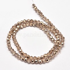 Sfaccettato tondo trasparente fili di perle di vetro dipinte&nbsp;X-DGLA-J001-A01