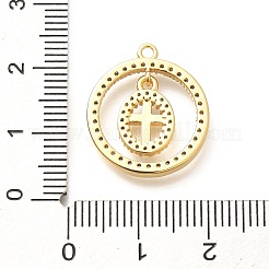 Colgante micropavé cubic zirconia de latón&nbsp;KK-G519-07G-04