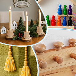 30 Stück unfertige leere Holzvase&nbsp;WOOD-PH0003-75