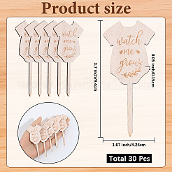 Étiquettes de vêtements en bois pour plantes&nbsp;DIY-WH20050-17