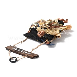 Decorazioni da appendere in stoffa per streghe volanti di halloween&nbsp;HJEW-K039-01B