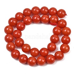 Naturales teñidos abalorios de jade blanco hebras&nbsp;GG-CBAEB22-B01-10mm-06