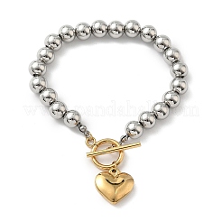 Bracelets à breloques en acier inoxydable 304&nbsp;BJEW-G750-03A-GP