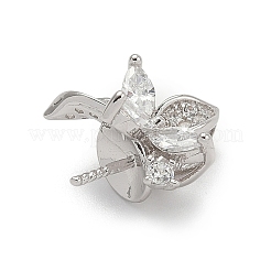 925 Sterlingsilber-Anhänger mit Blumenanhänger und klaren Zirkonia-Anhängern&nbsp;STER-P068-05P