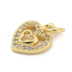 Cuore in ottone con ciondoli in zirconi&nbsp;KK-Q814-07G