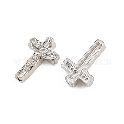 Ciondoli pasquali in ottone con micro pavé di zirconi cubici trasparenti&nbsp;CU-CBADC6C-10P-03