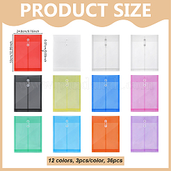 36 pochette rectangulaire en plastique PP bicolore ({1} pièce)&nbsp;AJEW-WA0004-67