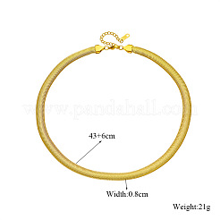 8 mm flache Schlangenkettenhalsketten aus 304 Edelstahl&nbsp;WGEA08E-01