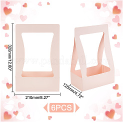 Transparente rechteckige Verpackungstüten aus Papier für Blumensträuße&nbsp;AJEW-WH0473-80A