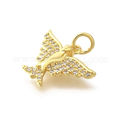 Pendenti in zirconi cubici trasparenti in micro pavè di ottone&nbsp;KK-M297-04G
