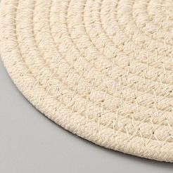 Dessous de verre ronds en coton tissé&nbsp;AJEW-WH20020-321F