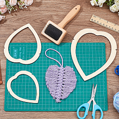1 juego de plantillas para marcos de madera con plumas&nbsp;DIY-BC0012-44
