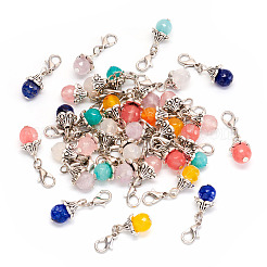 Decorazioni pendenti con pietre preziose in stile 42 pz 7&nbsp;HJEW-TA0001-20