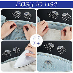 Selbstklebende Hotfix-Strass-Hochzeitsapplikation&nbsp;DIY-WH0430-434