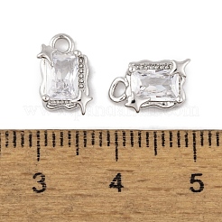 Pendentifs en laiton zircon cubique transparent&nbsp;LS-KK-L212-02P