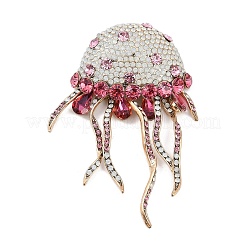 Broches de borlas de rhinestone de aleación de medusas&nbsp;JEWB-S022-11C