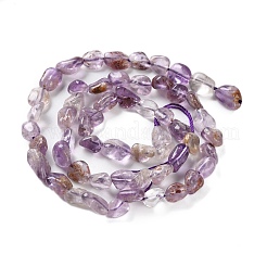 Natürliche violette Phantomquarz-Perlenstränge aus violettem Lodolith&nbsp;G-P497-01C-32