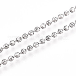 2 mm strukturierte Kugelkette aus Messing zum Herstellen einer Halskette&nbsp;KK-N258-21P