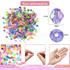 5400pcs 18 Farben transparente Acrylperlen&nbsp;TACR-CJ0001-30