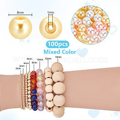 Kaum rosa Perle pearlized Glasperlen-Mix&nbsp;HY-PH0006-8mm-01