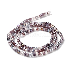 Brins de perles de verre de galvanoplastie de couleur dégradée&nbsp;X-GLAA-E042-05-B10