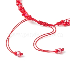 Bracciali con perline di vetro con vernice da forno&nbsp;BJEW-MZ00155-05