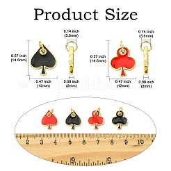 8 pièces 4 styles breloques en laiton émaillé&nbsp;KK-CJ0003-72