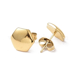 Boucles d'oreilles à tige hexagonales en acier inoxydable 304 avec placage ionique (IP) pour femmes&nbsp;EJEW-I285-04B-G