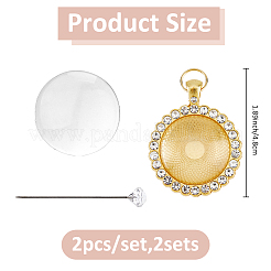 2 ciondolo con strass in lega&nbsp;PALLOY-FH00156