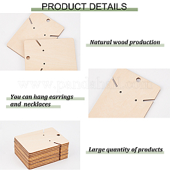 Holz-Ohrring-Displaykarte mit Loch zum Aufhängen&nbsp;DIY-WH0320-20F