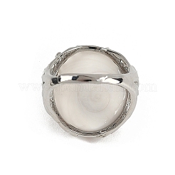 Halbrunde Fingerringe aus natürlicher Muschel&nbsp;RJEW-P128-05P