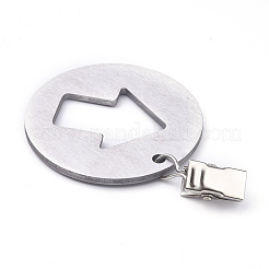 Manteles con pesas de acero inoxidable 430 con forma de punta de flecha&nbsp;STAS-WH0015-07P