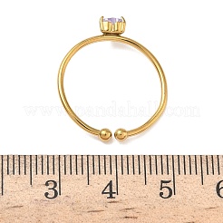 Manschettenringe aus 304er Edelstahl mit Zirkonia für Damen&nbsp;RJEW-Z122-01G