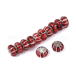 Handgefertigte Glasperlen mit Messingkern im europäischen Stil&nbsp;LAMP-N044-01S-03