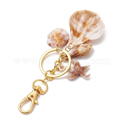 6 porte-clés en coquillage naturel de 6 styles&nbsp;KEYC-JKC01101