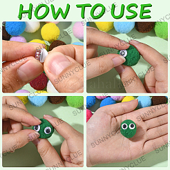 150 Pom-Pom-Ball aus Polyester&nbsp;DIY-SC0031-32