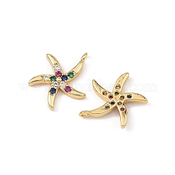 Bunte Zirkonia Charms aus Messing&nbsp;XGRQ3P172-599G
