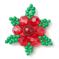 3 pieza de 3 estilos de cornalina natural tejida (teñida y calentada) y jade de Malasia teñido y cuarzo rosa y cuentas de semillas de vidrio&nbsp;PALLOY-MZ00319