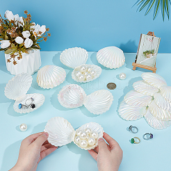 Boîtes de rangement de bijoux en plastique nacré en forme de coquillage&nbsp;AJEW-WH0695-138A-02