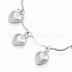 Bracciali con ciondoli in acciaio inossidabile 304 anti-ossidazione&nbsp;BJEW-H528-01P